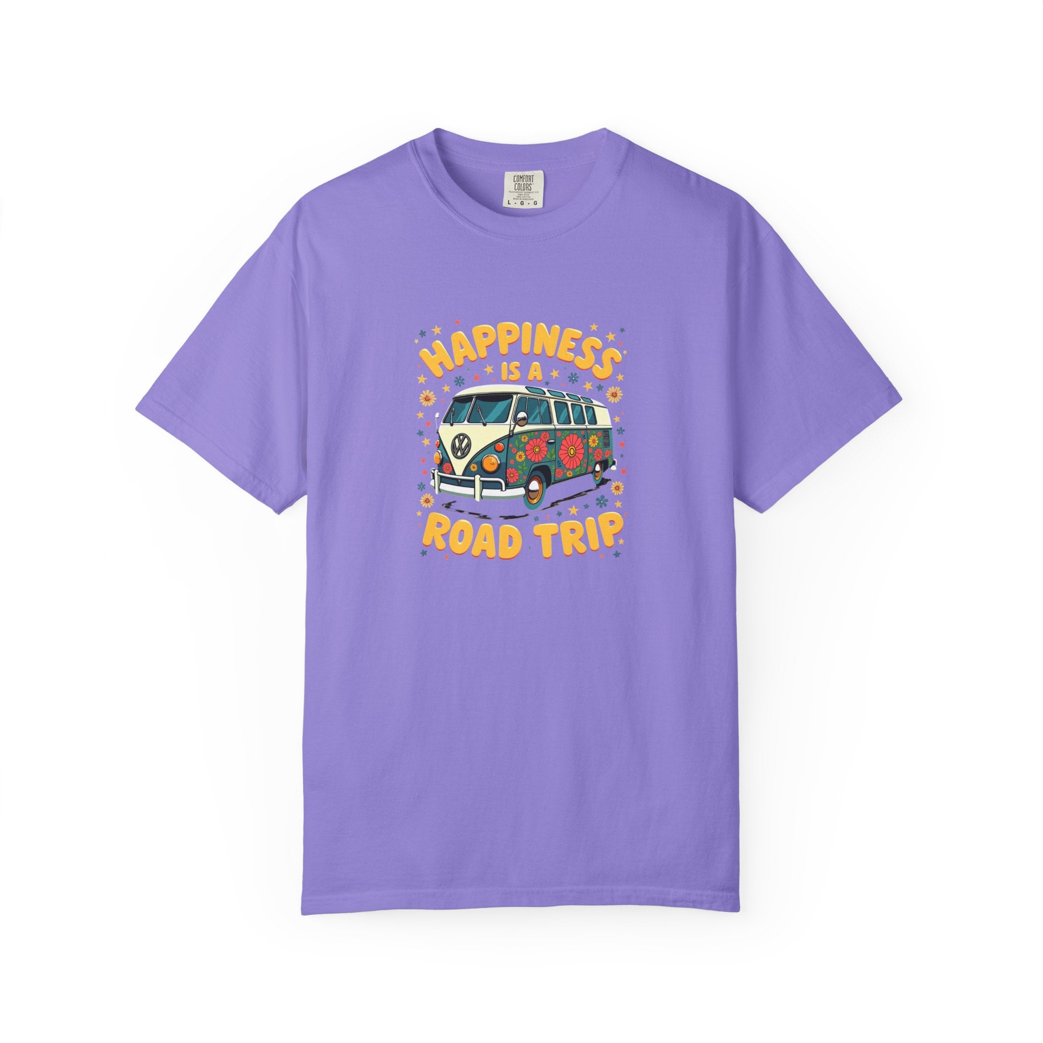 Road Trip T-Shirt — "Happiness Is A Road Trip" Vintage Camper Tee