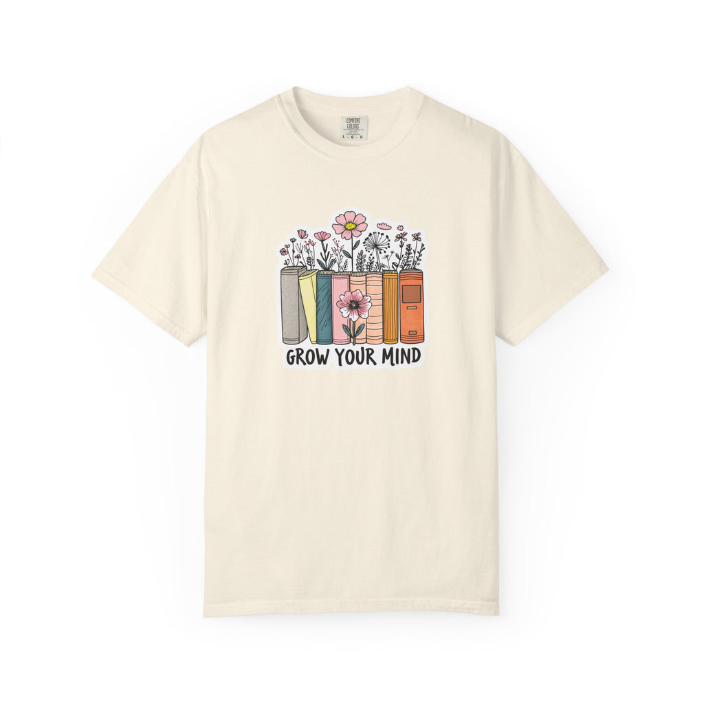 Grow Your Mind Book Stack T-Shirt