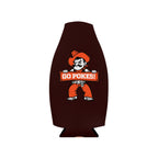 Zip-Up Bottle Cooler Sleeve — "Go Pokes!" Mascot Can Koozie