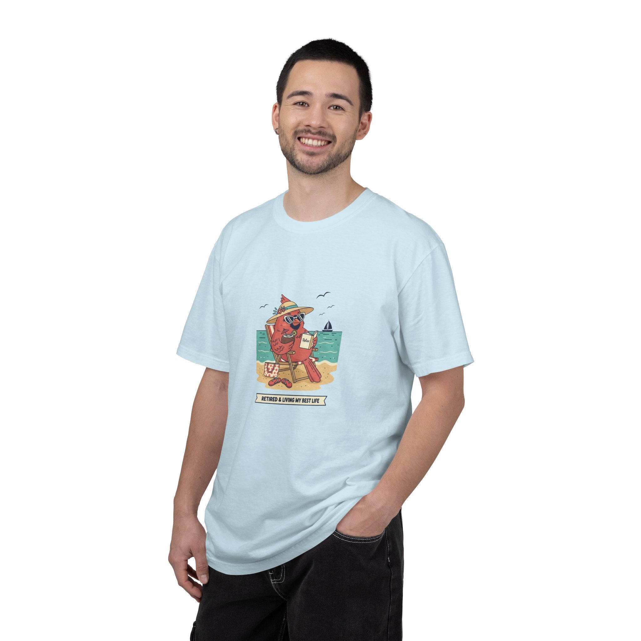 Beach Cardinal Relaxing T-Shirt — Retro Summer Tee