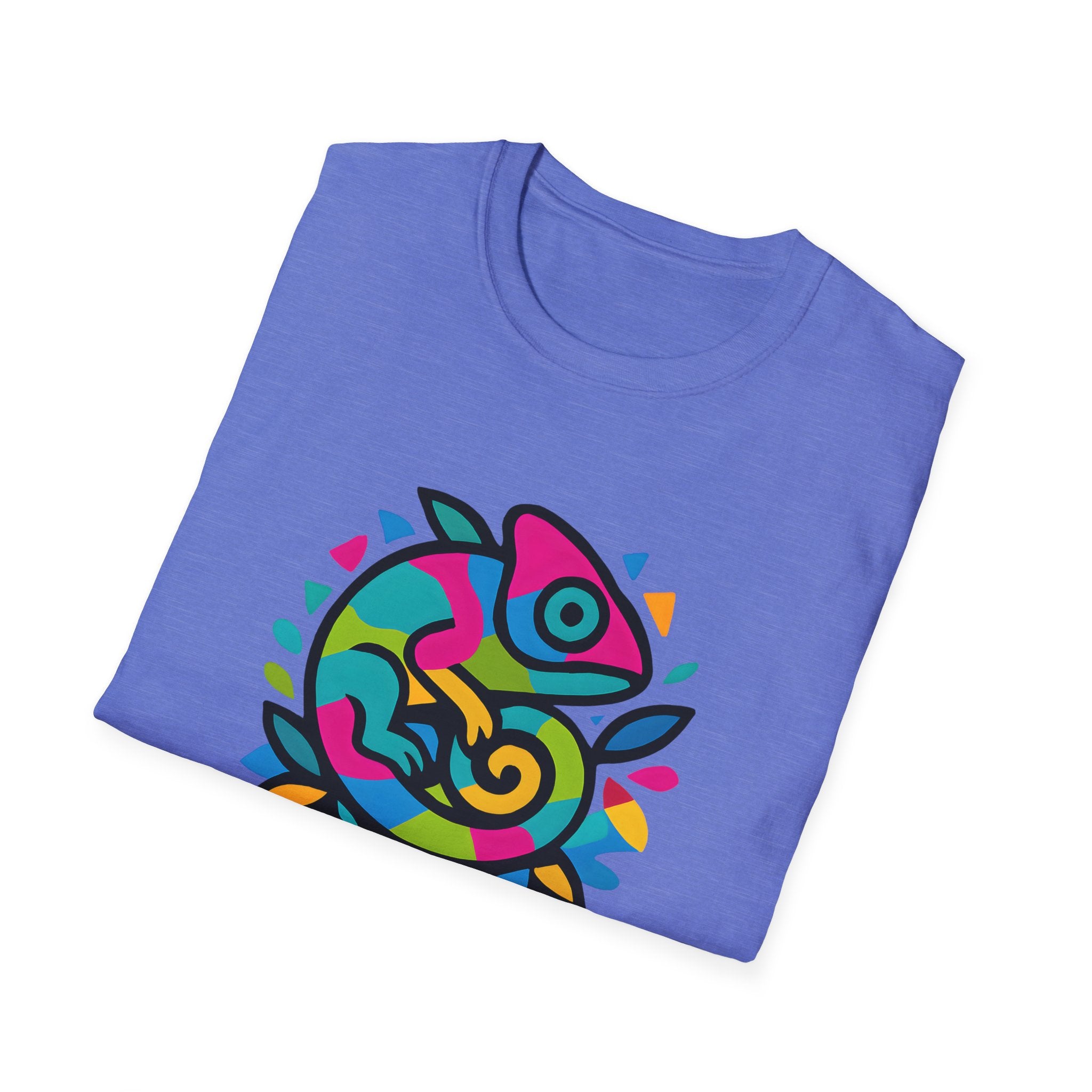 Unisex T-Shirt — 'Unleash Your Colors' Rainbow Chameleon Graphic Tee