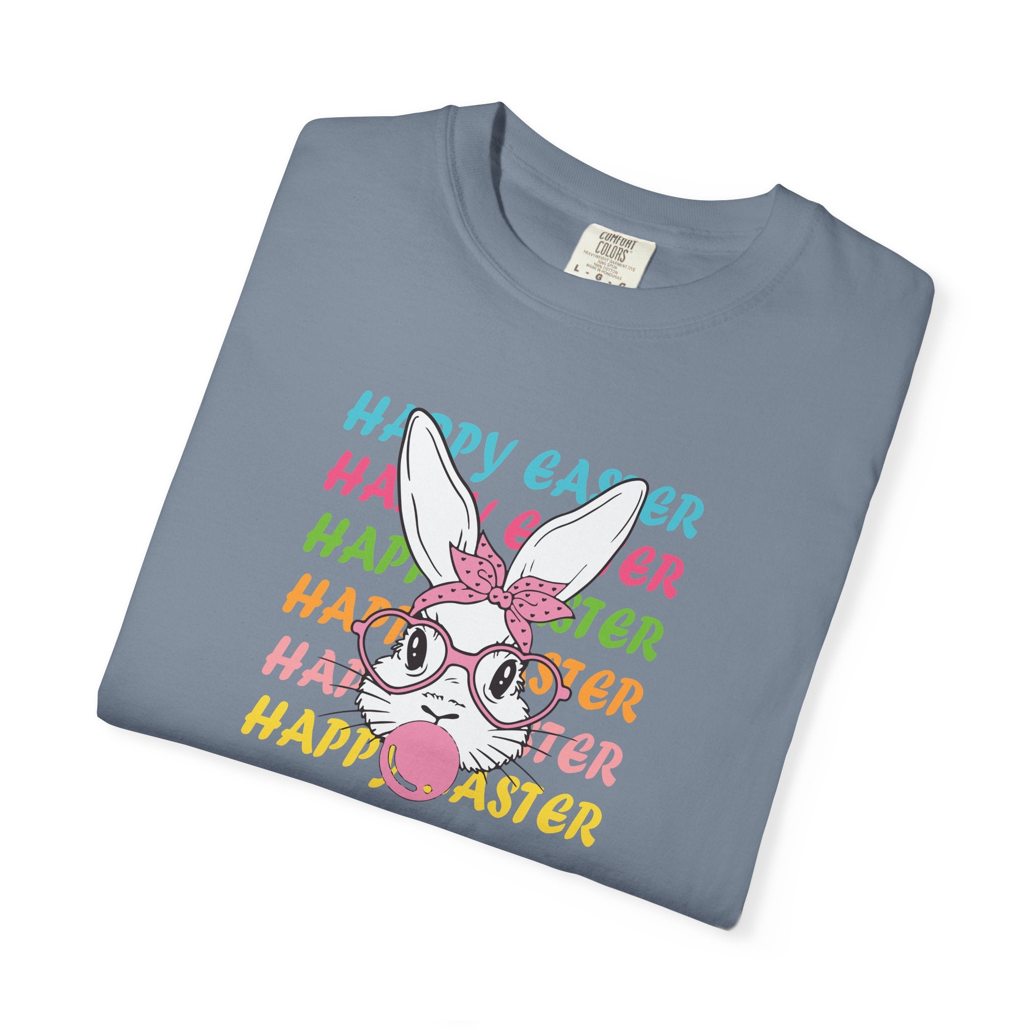 Easter Bunny Glasses T-Shirt — Happy Easter Pastel Graphic Tee