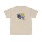 "In April We Wear Blue" Autism Awareness Floral Tee
