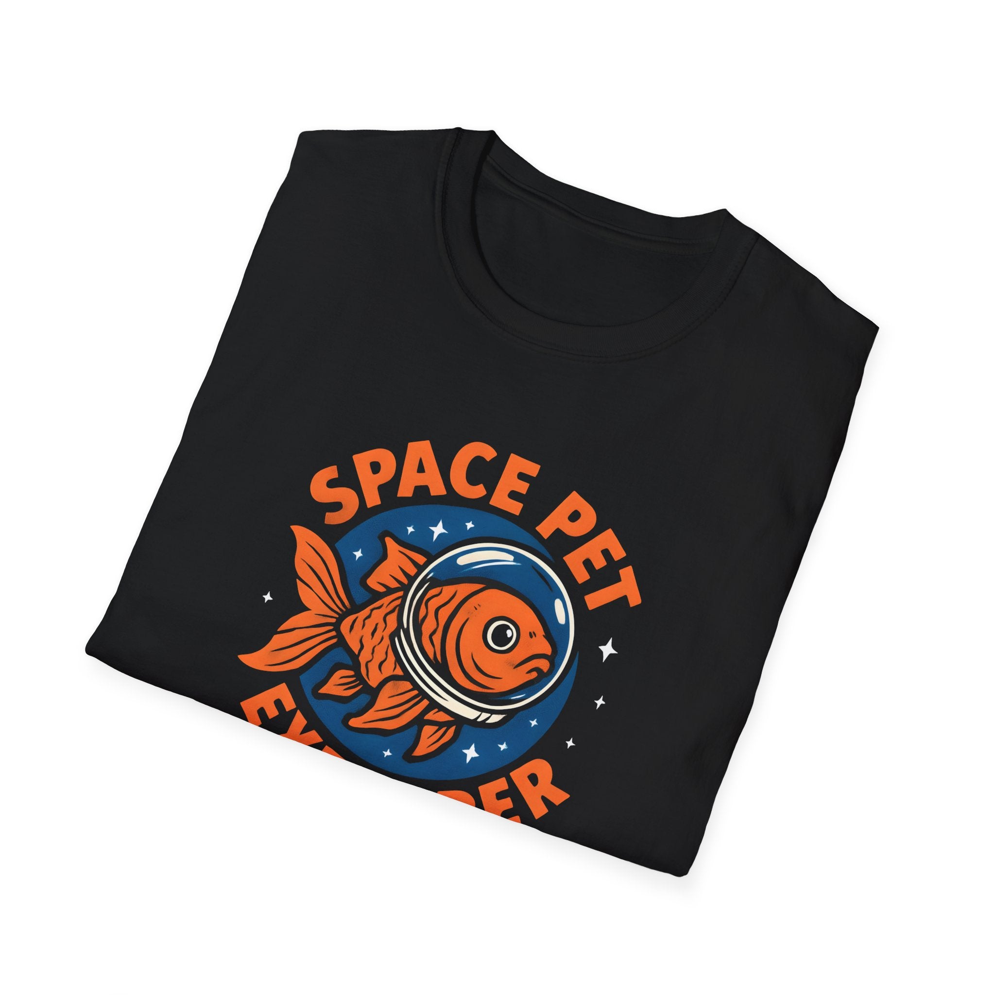 Space Pet Explorer T-Shirt — Retro Astronaut Goldfish Tee