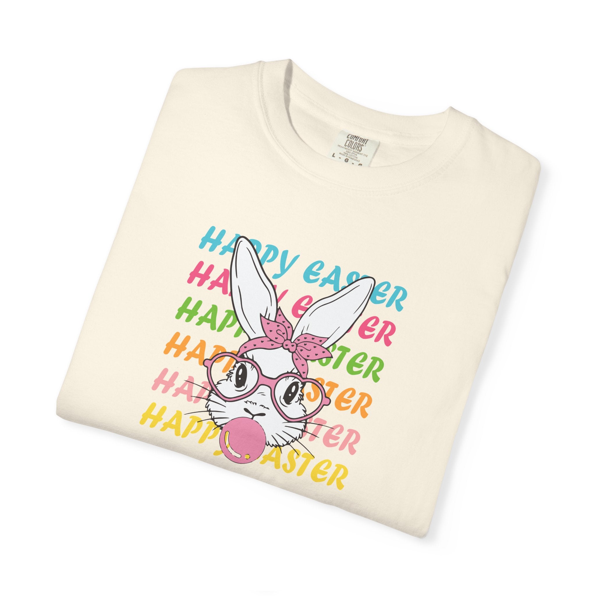 Easter Bunny Glasses T-Shirt — Happy Easter Pastel Graphic Tee