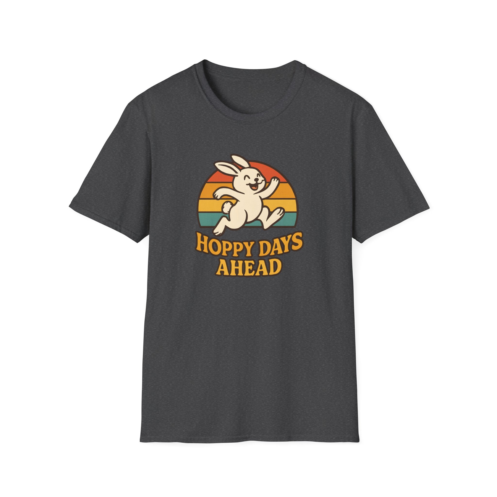 Hoppy Days Ahead T-Shirt — Retro Bunny Easter Tee