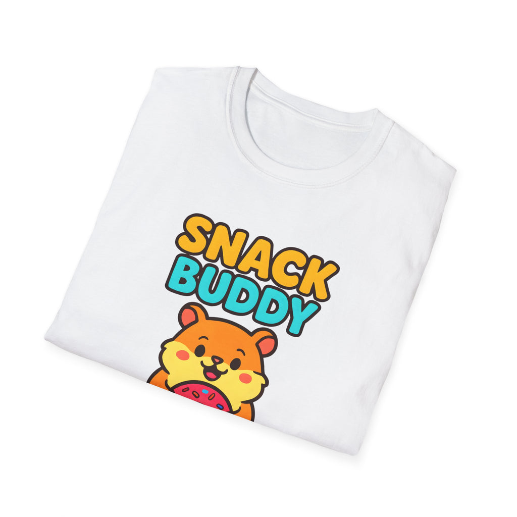 Snack Buddy T‑Shirt — Cute Cartoon Hamster Holding Donut