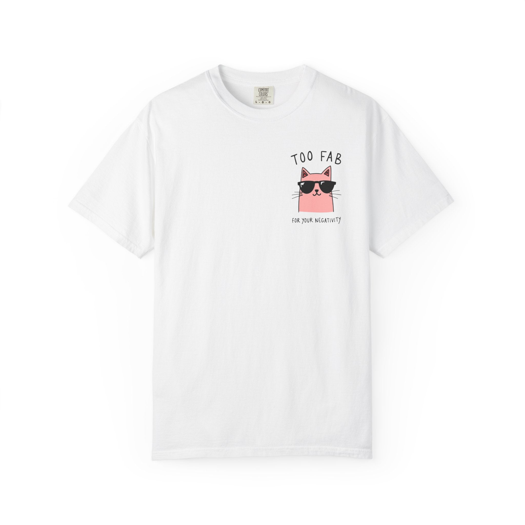 Too Fab Cat T-Shirt — Cute Pink Cat Sunglasses Tee