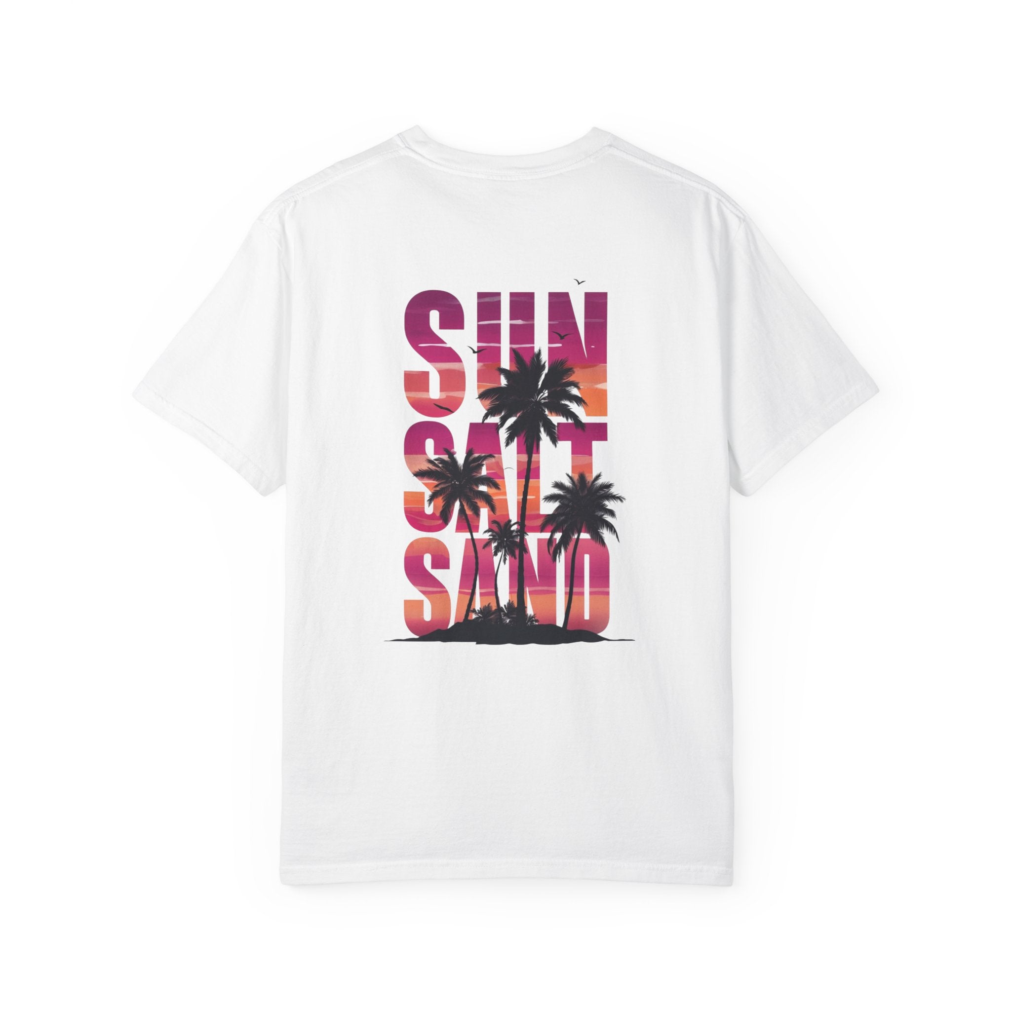 Sunset Sand T-Shirt — Palm Tree Beach Graphic Tee