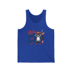 Red, White and Feral Tank Top — Patriotic Racoon Graphic Tank