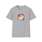 Retro Sunset Bunny T-Shirt — Cute Rabbit Vintage Stripe Tee