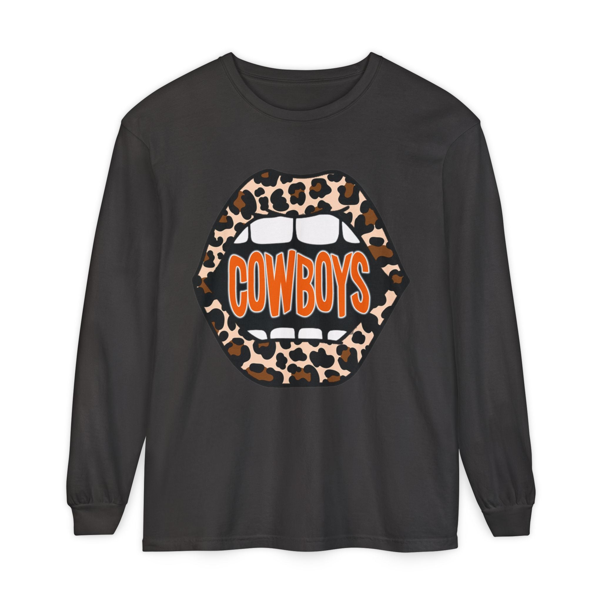 Cowboys Leopard Lips Long Sleeve Tee