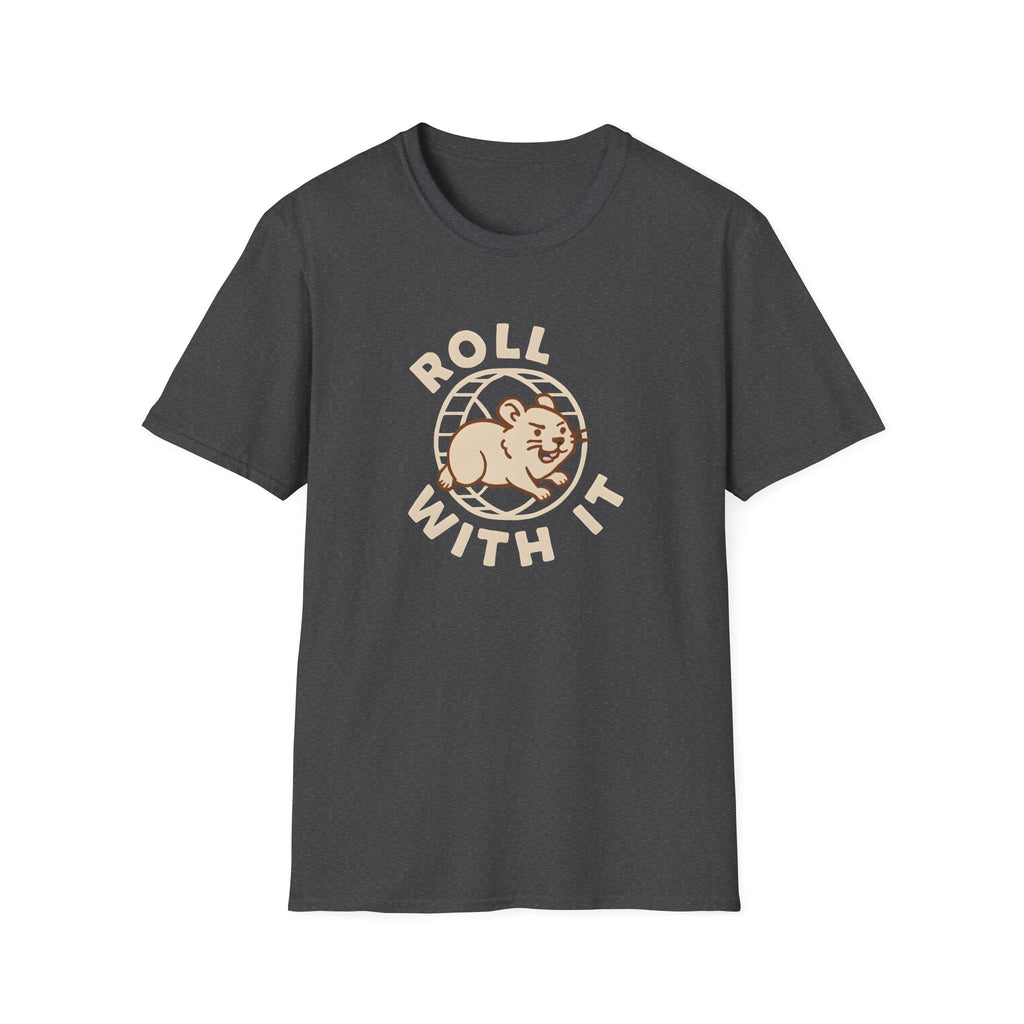 T-Shirt — "Roll With It" Cute Hamster Graphic Tee