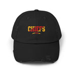 Distressed Chiefs Baseball Cap — Vintage Football Fan Hat