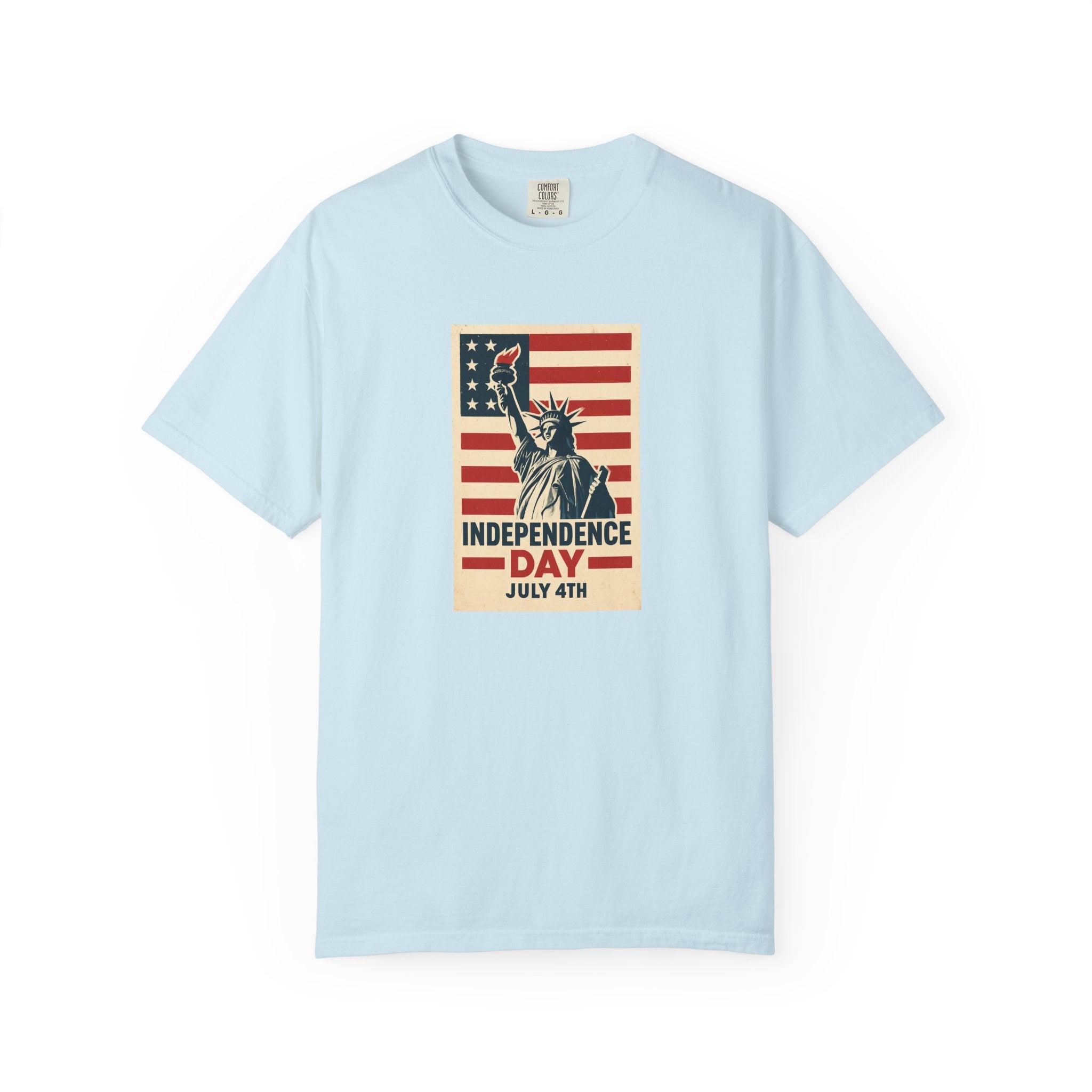Independence Day T-Shirt – Statue of Liberty American Flag July 4th Graphic Tee