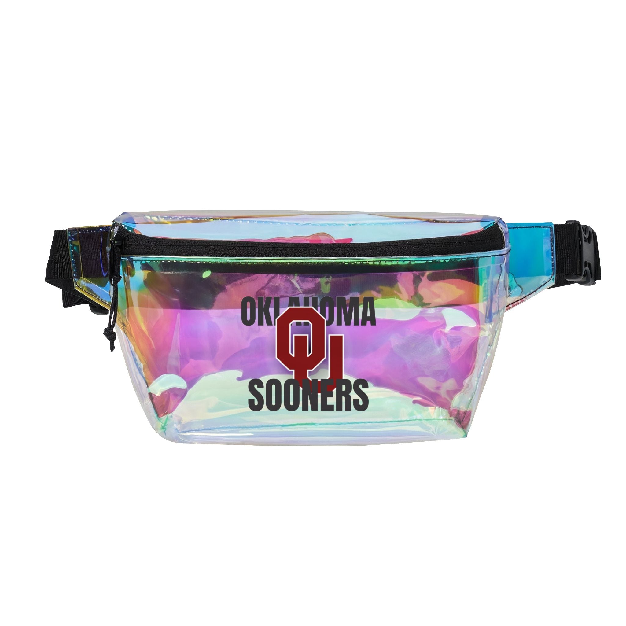 Oklahoma Sooners Clear Fanny Pack — Team Logo Transparent Belt Bag