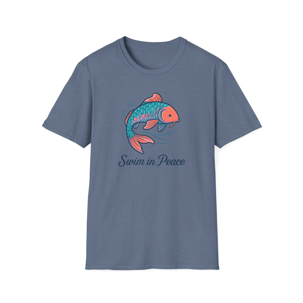 Koi Fish Tee — "Swim in Peace" Relaxed Graphic T-Shirt
