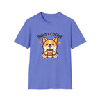 Paws & Coffee Corgi T-Shirt — Cute Dog Lover Coffee Tee