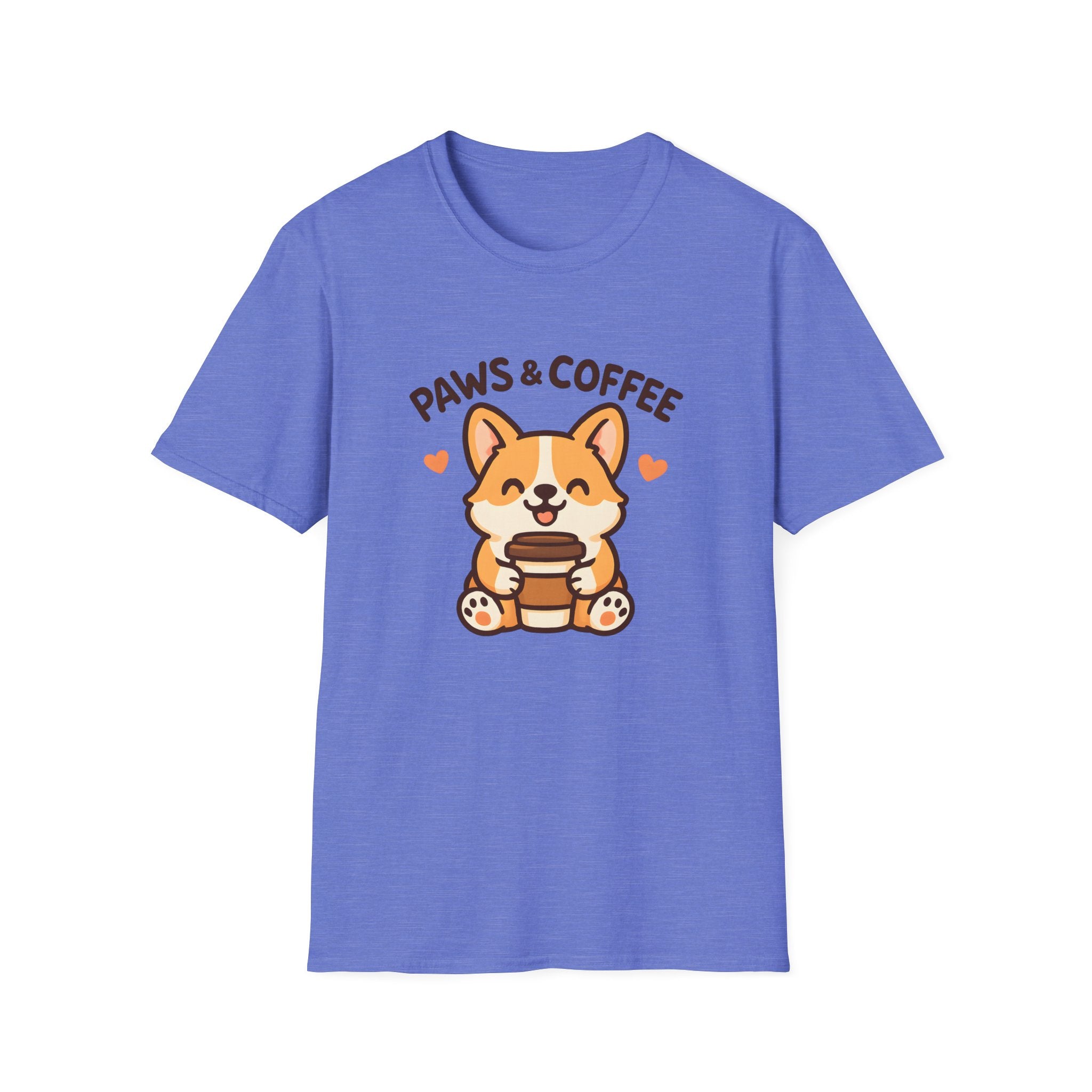 Paws & Coffee Corgi T-Shirt — Cute Dog Lover Coffee Tee