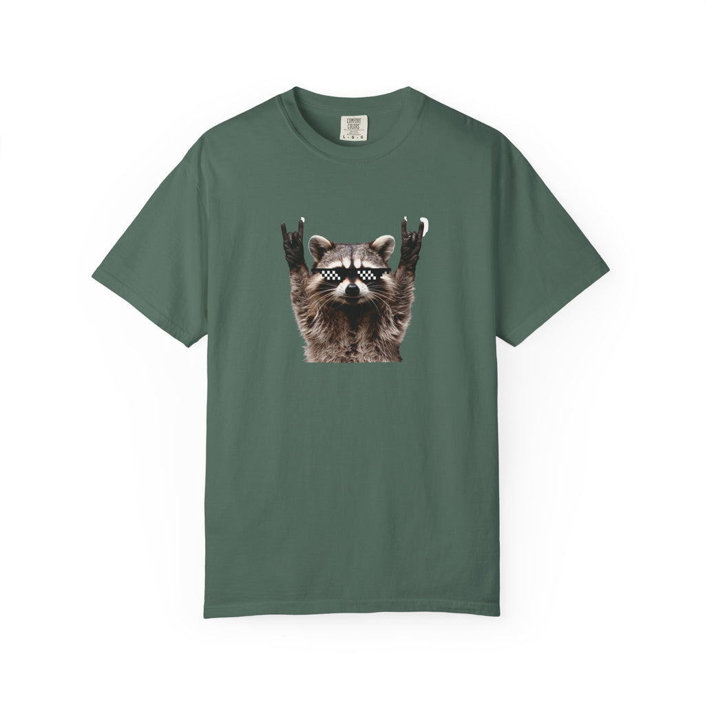 Rock On Raccoon T-Shirt — Cool Sunglasses Graphic Tee