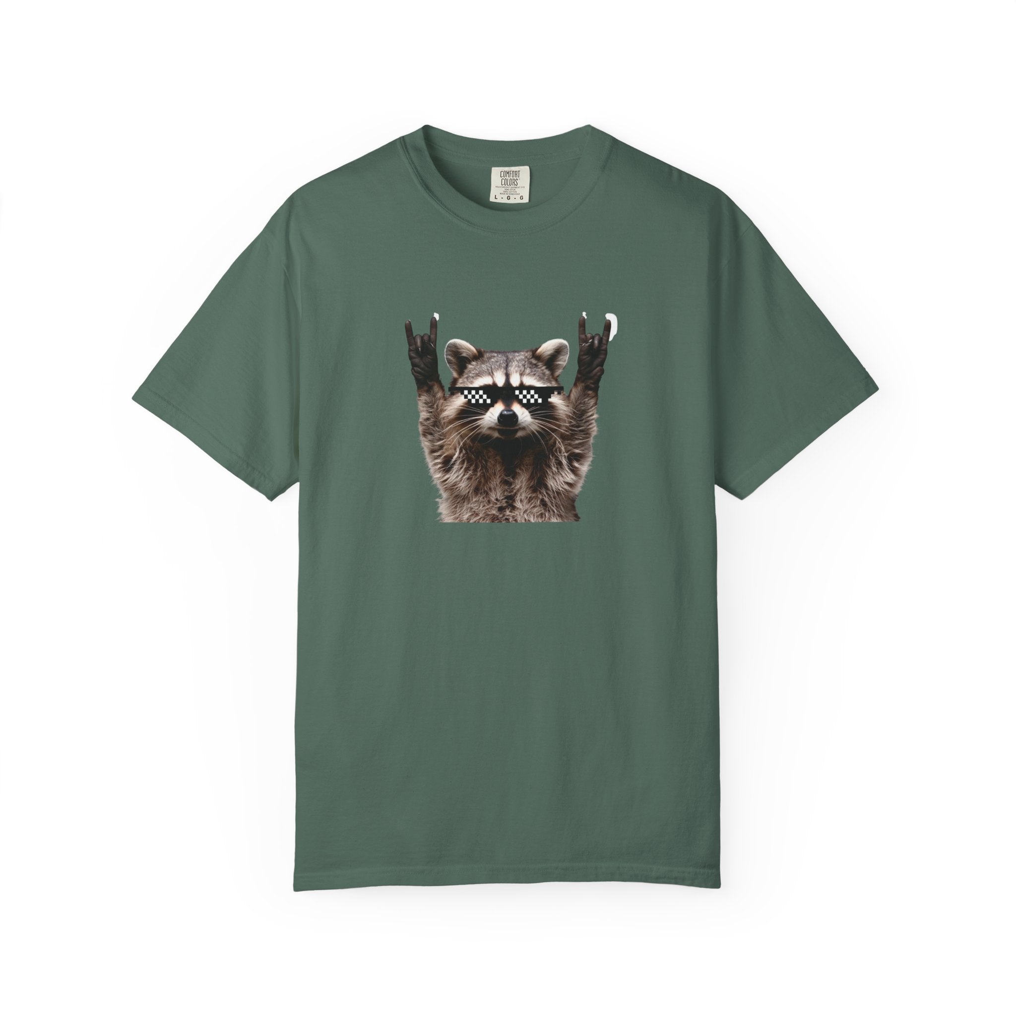 Rock On Raccoon T-Shirt — Cool Sunglasses Graphic Tee