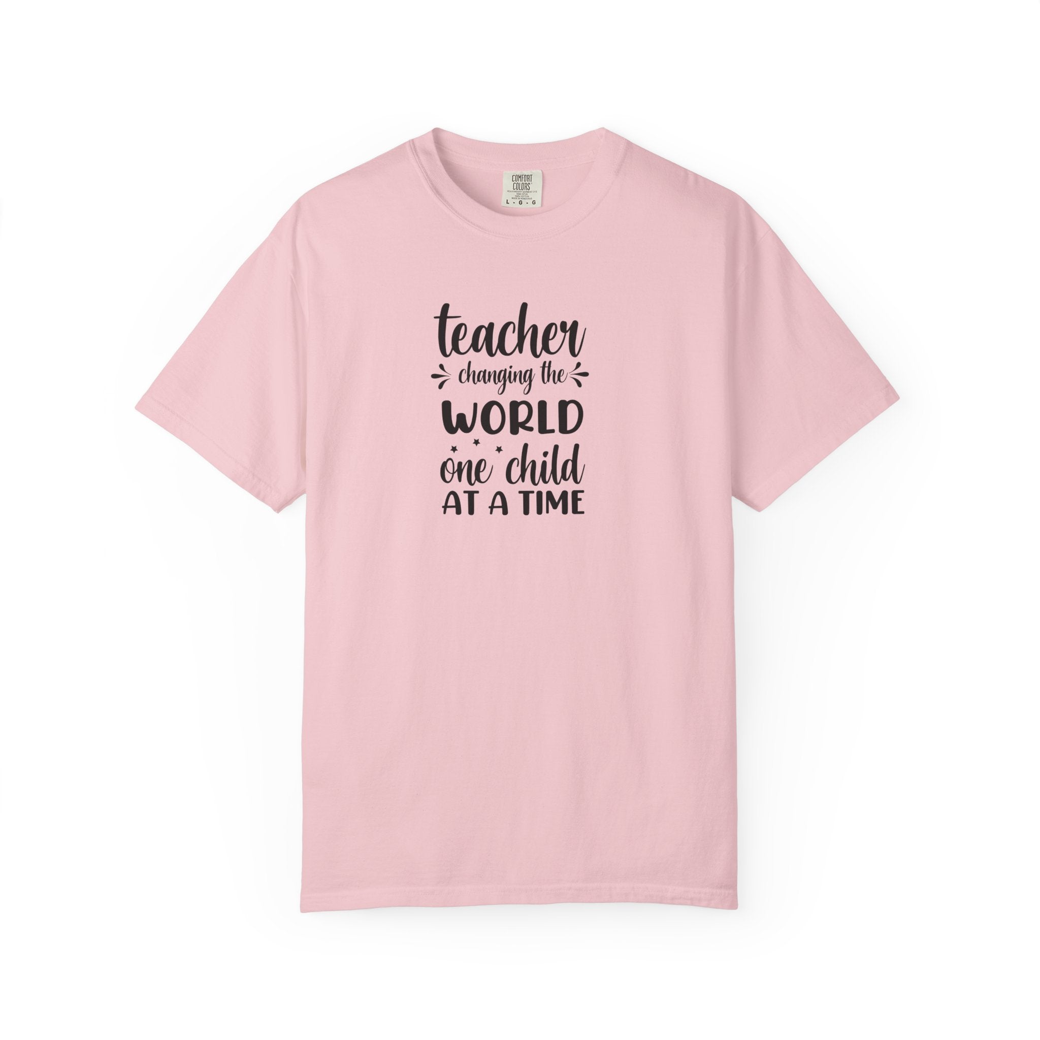 Teacher T-Shirt – "Changing the World One Child at a Time" Inspirational Educator Tee