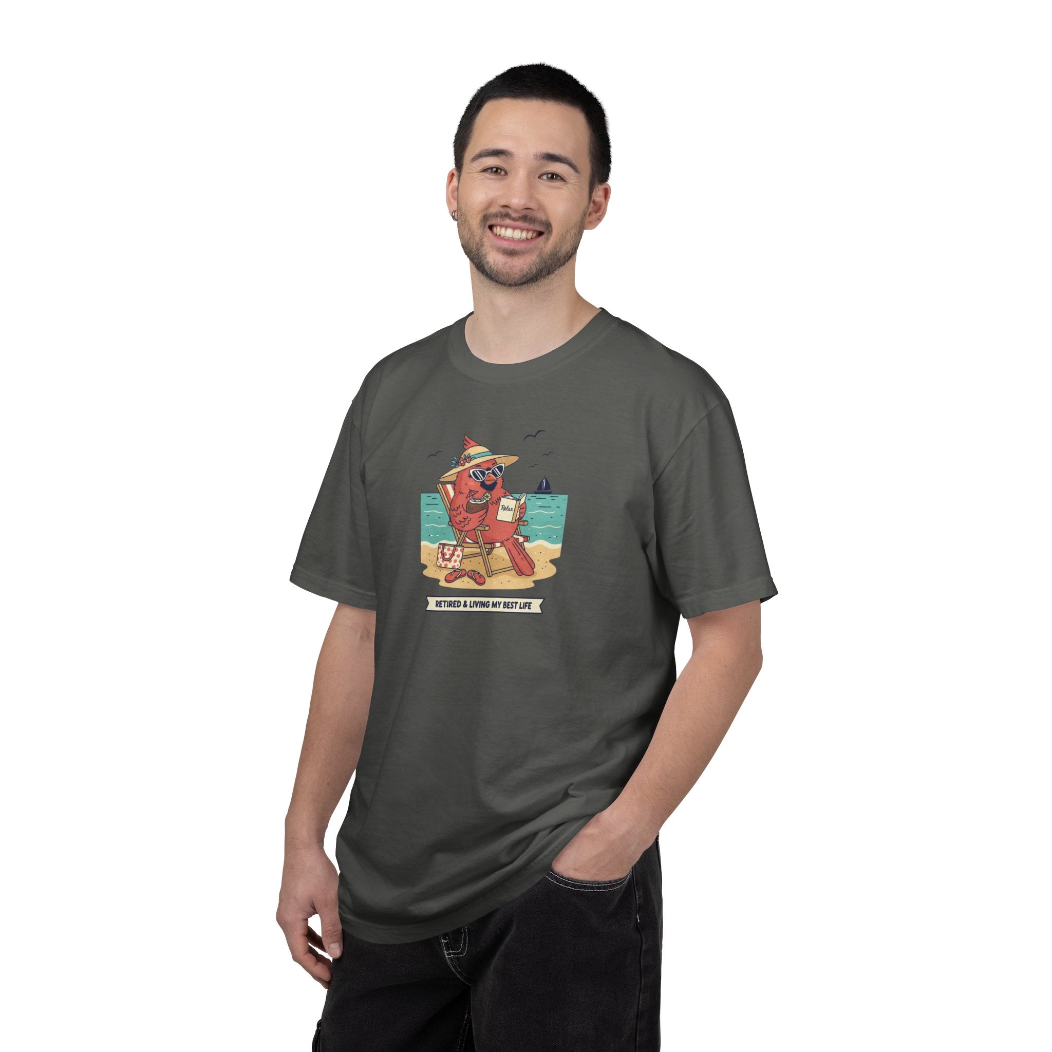 Beach Cardinal Relaxing T-Shirt — Retro Summer Tee
