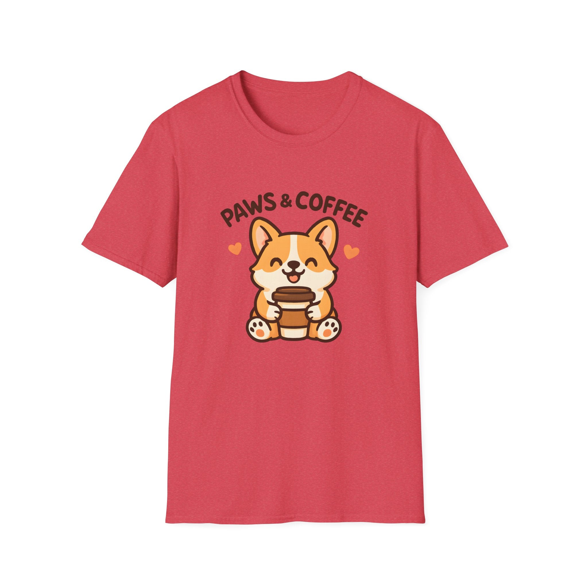 Paws & Coffee Corgi T-Shirt — Cute Dog Lover Coffee Tee