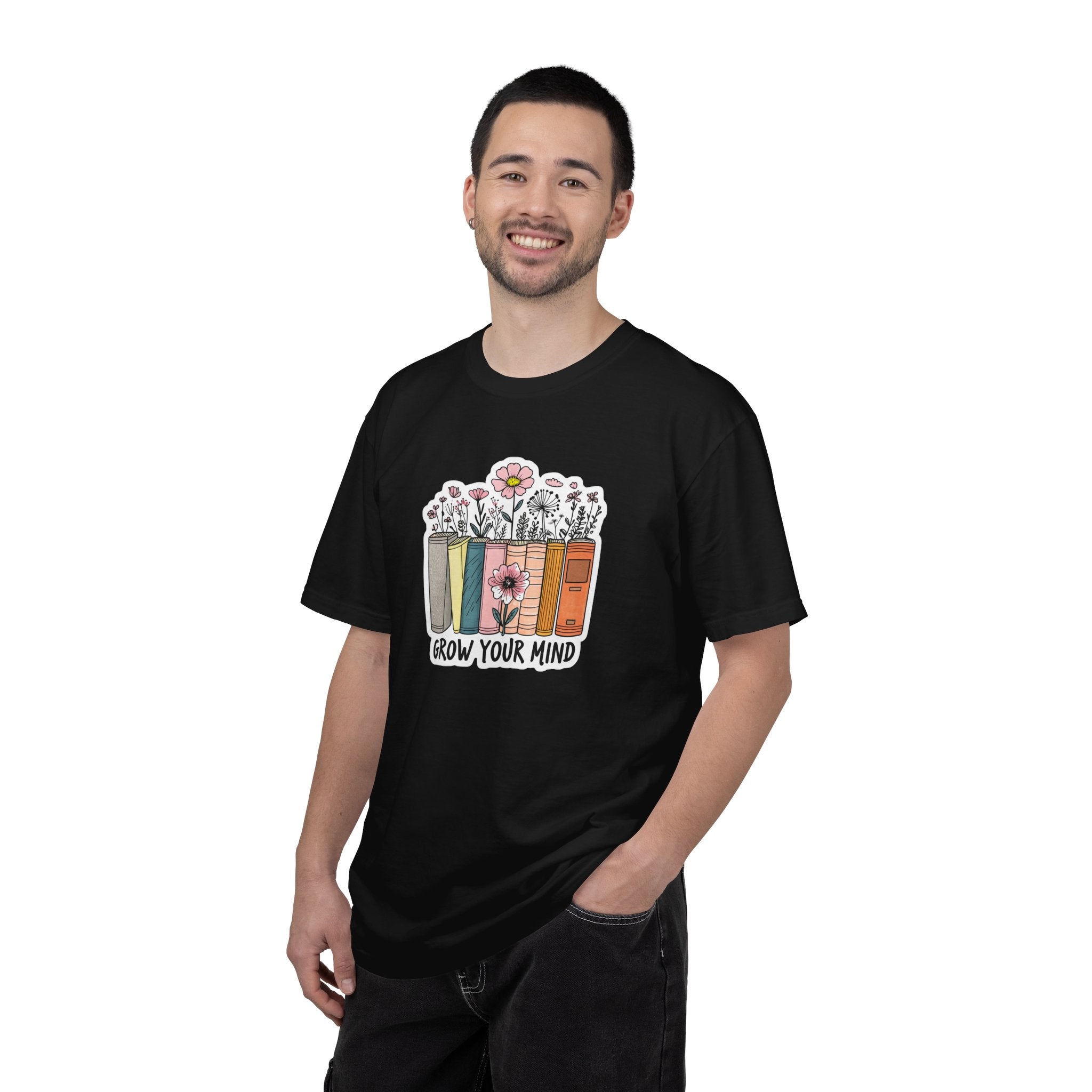 Grow Your Mind Book Stack T-Shirt