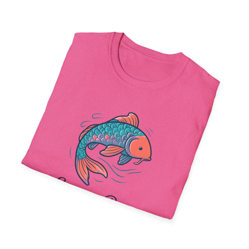 Koi Fish Tee — "Swim in Peace" Relaxed Graphic T-Shirt