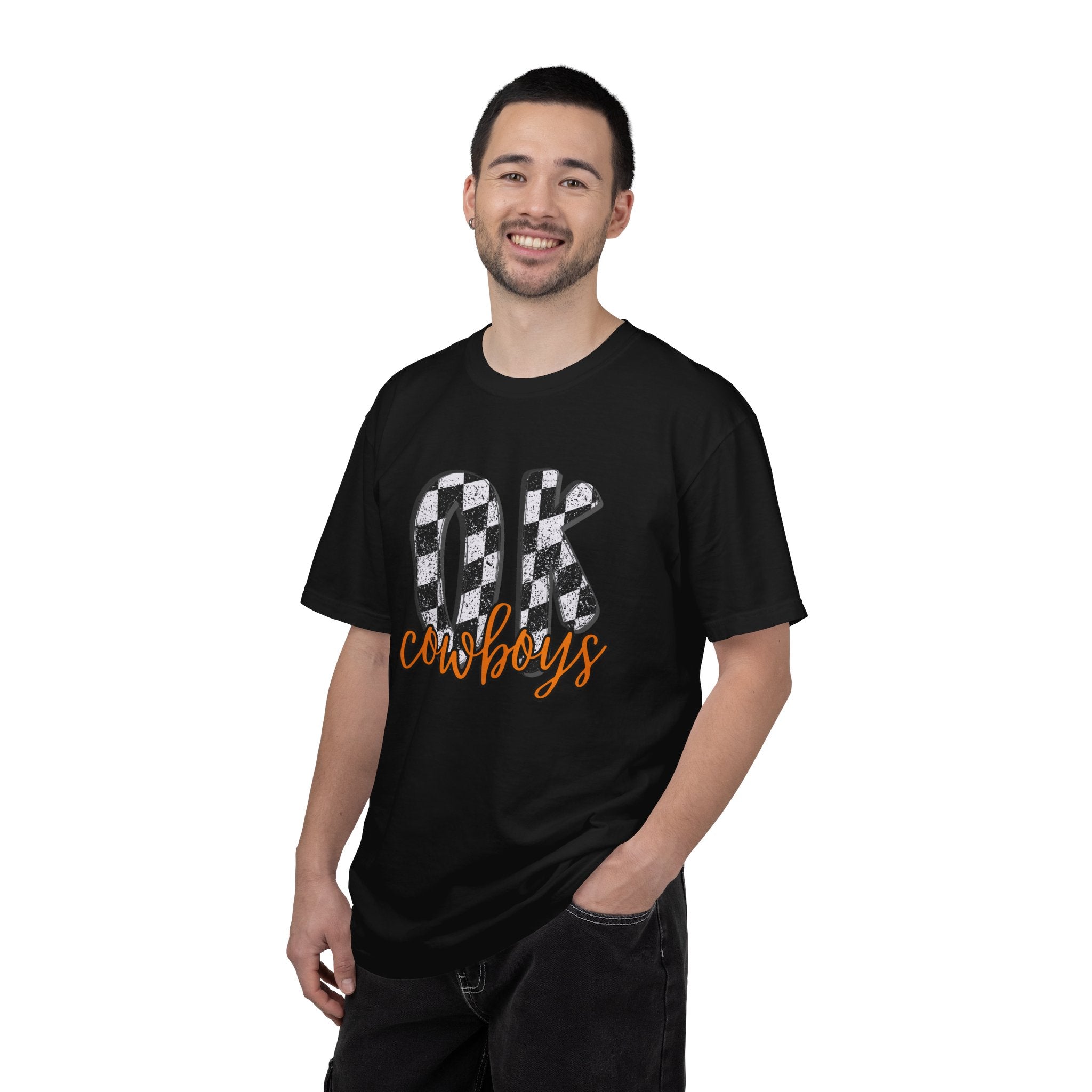 OK Cowboys Buffalo Check Graphic T-Shirt