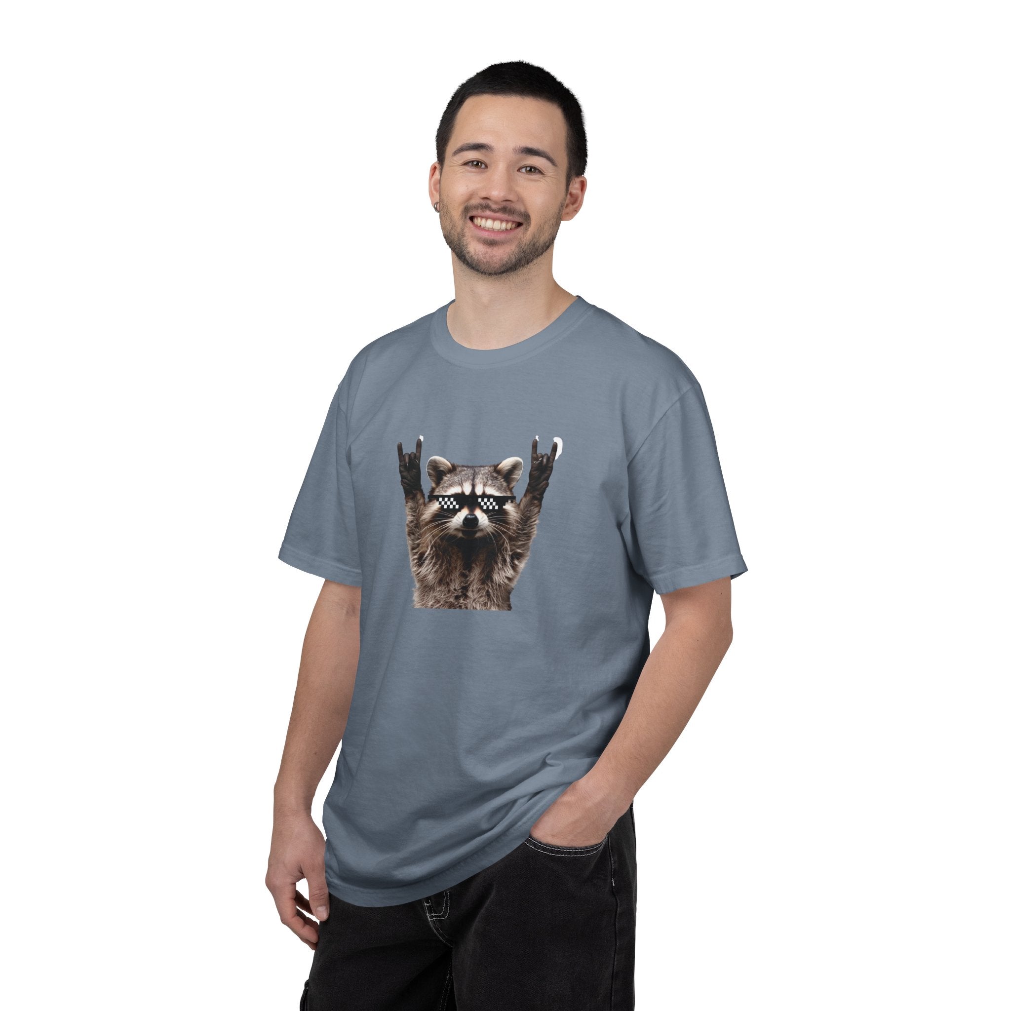 Rock On Raccoon T-Shirt — Cool Sunglasses Graphic Tee
