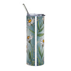 Bee Happy 20oz Stainless Steel Tumbler — Insulated Bumblebee Floral Travel Cup