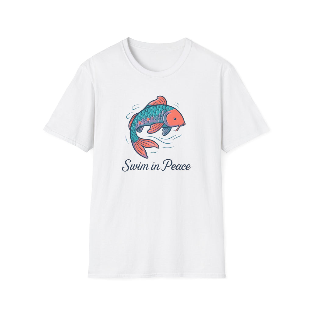 Koi Fish Tee — "Swim in Peace" Relaxed Graphic T-Shirt