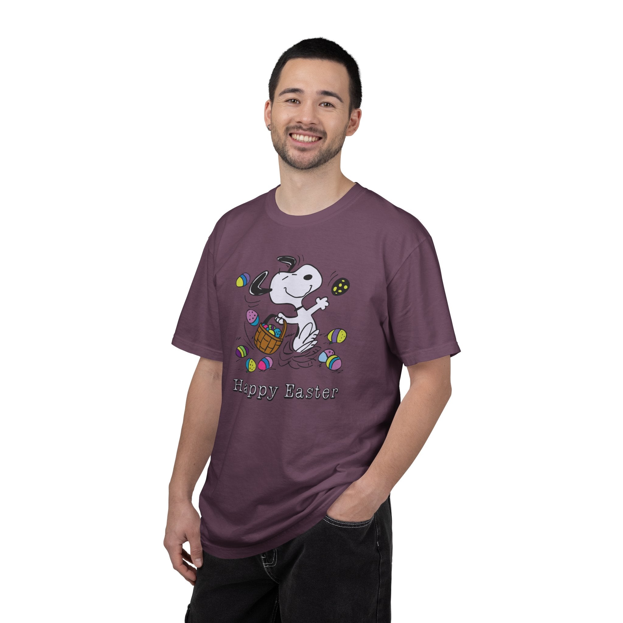 Easter Snoopy T-Shirt — "Happy Easter" Cartoon Egg Hunt Tee