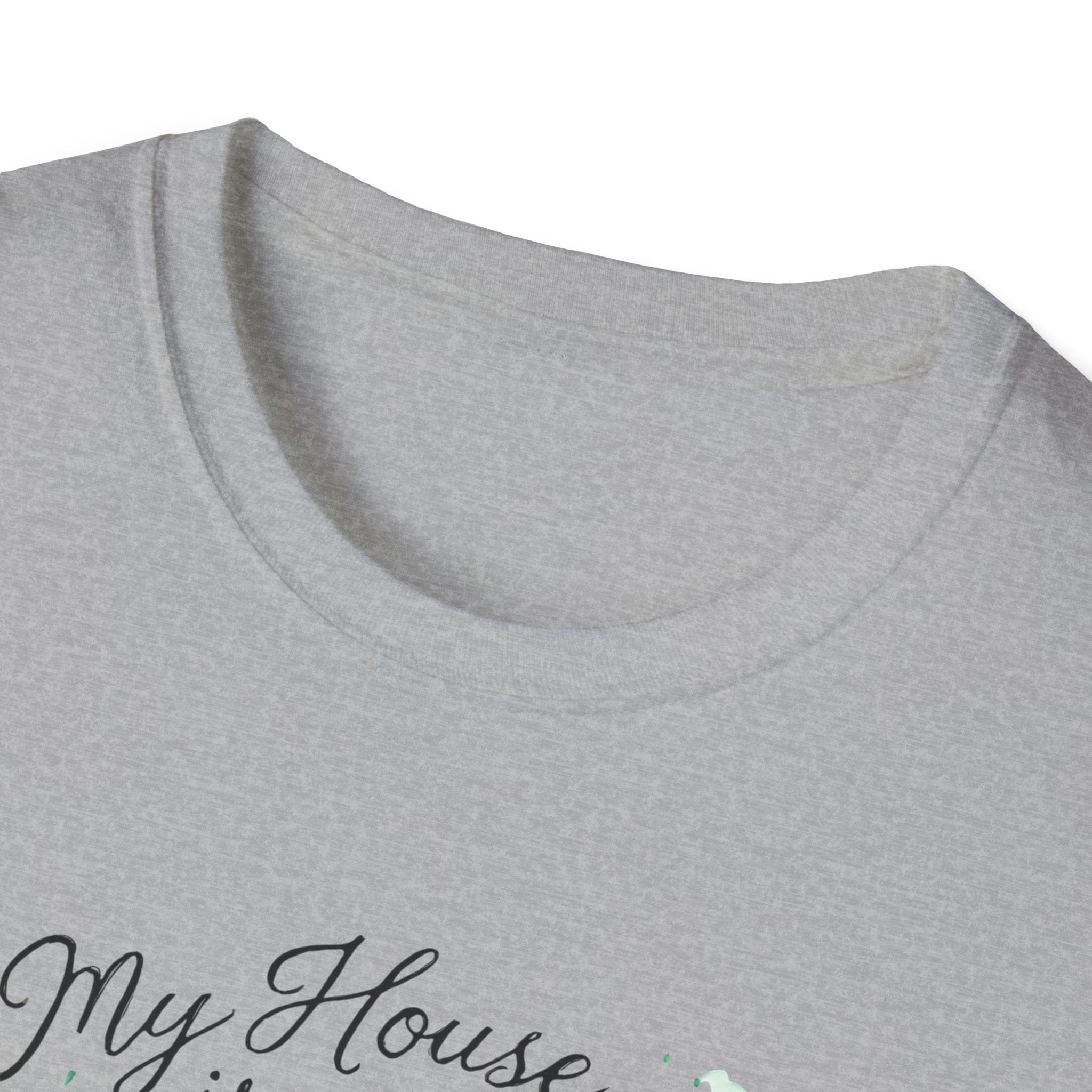 Dog House Watercolor T-Shirt — "My House is a Zoo" Cute Pet Lover Tee