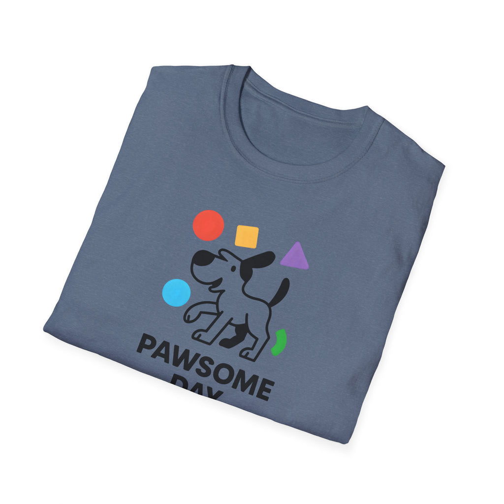 Pawsome Day Dog T‑Shirt – Cute Paw Print Graphic Tee for Dog Lovers