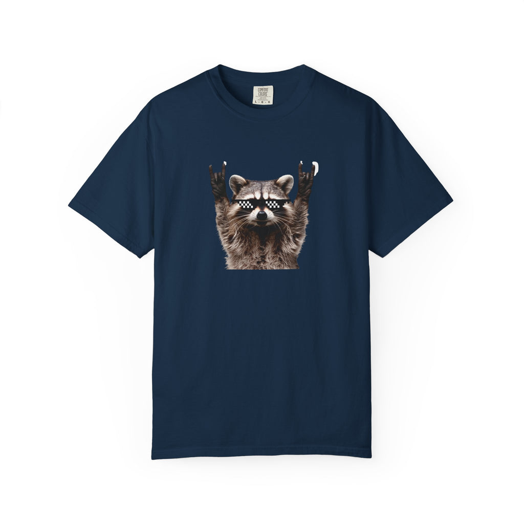 Rock On Raccoon T-Shirt — Cool Sunglasses Graphic Tee