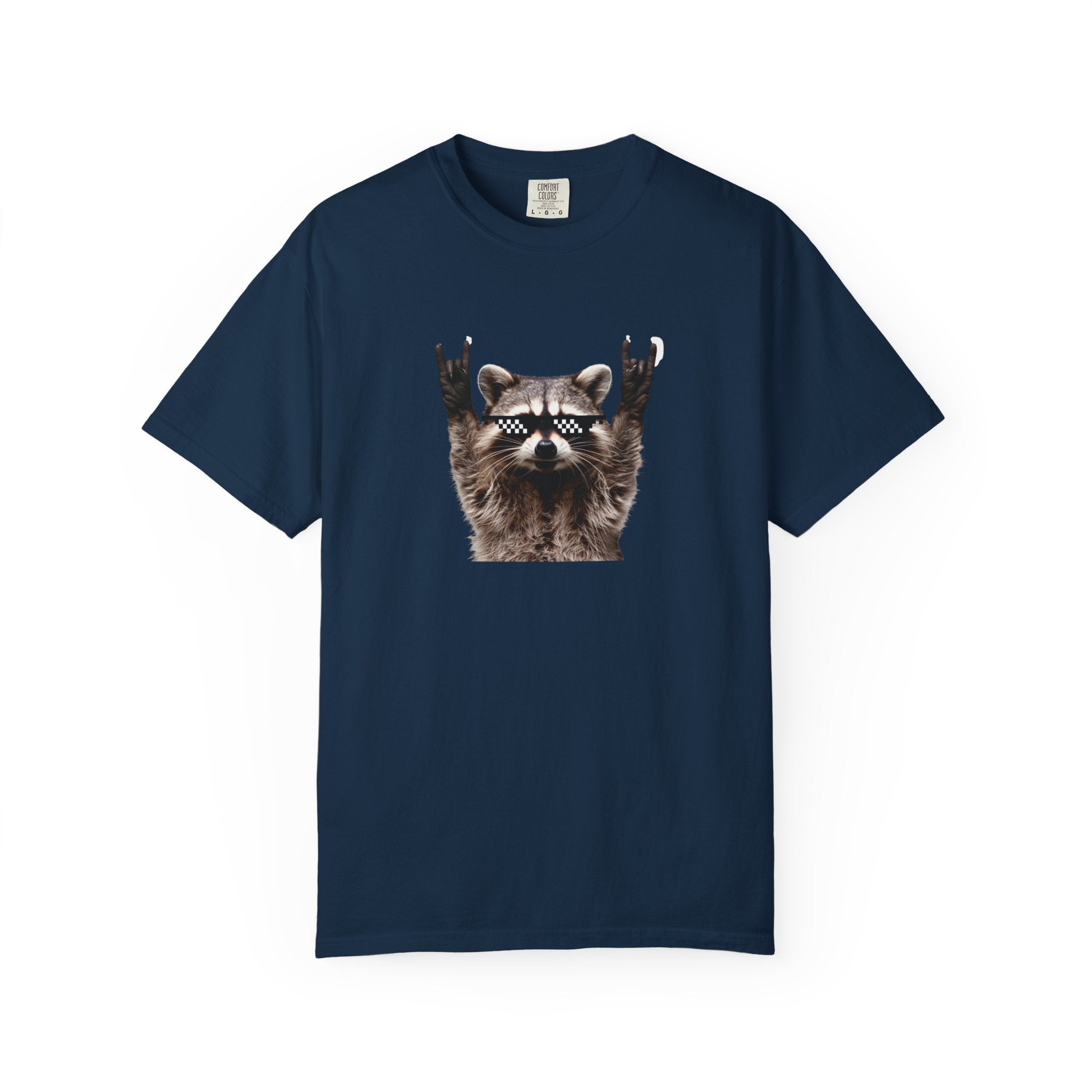 Rock On Raccoon T-Shirt — Cool Sunglasses Graphic Tee