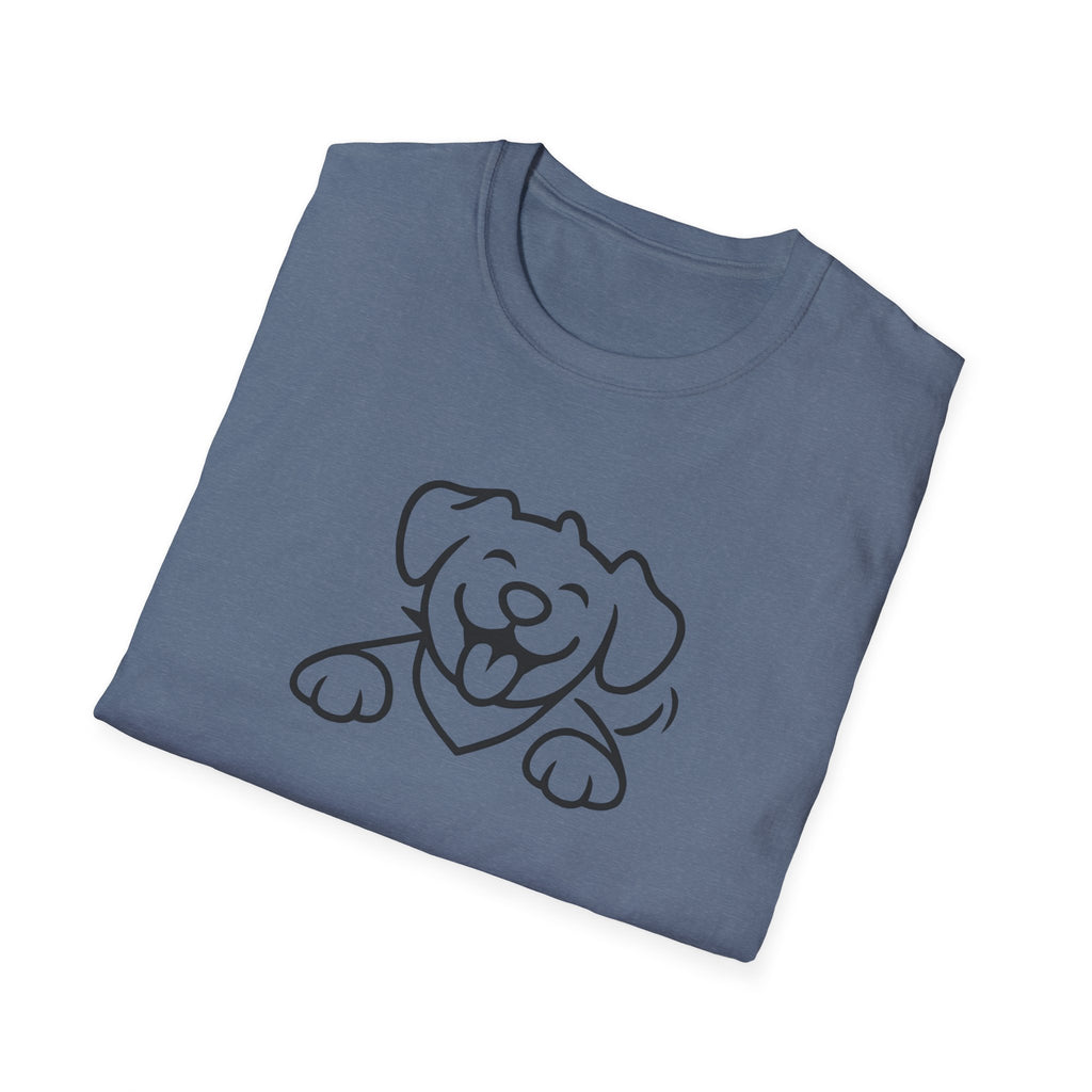 Dog Outline T-Shirt - Cute Happy Puppy Graphic Tee