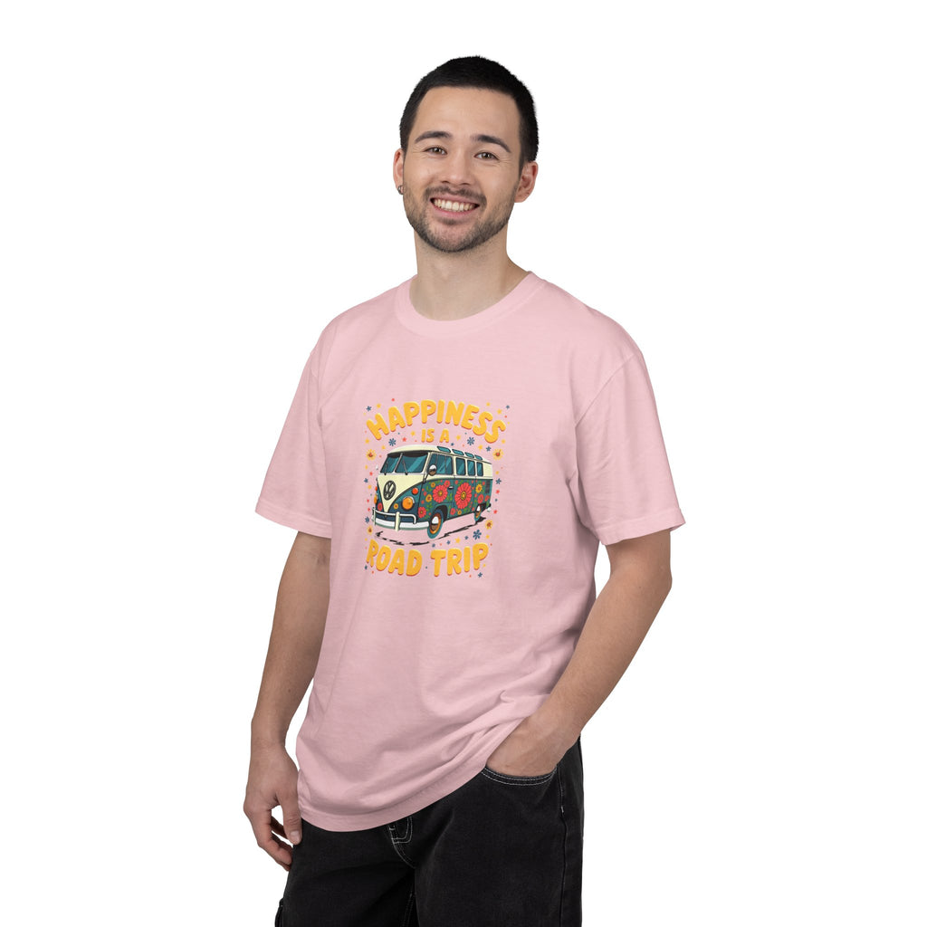 Road Trip T-Shirt — "Happiness Is A Road Trip" Vintage Camper Tee