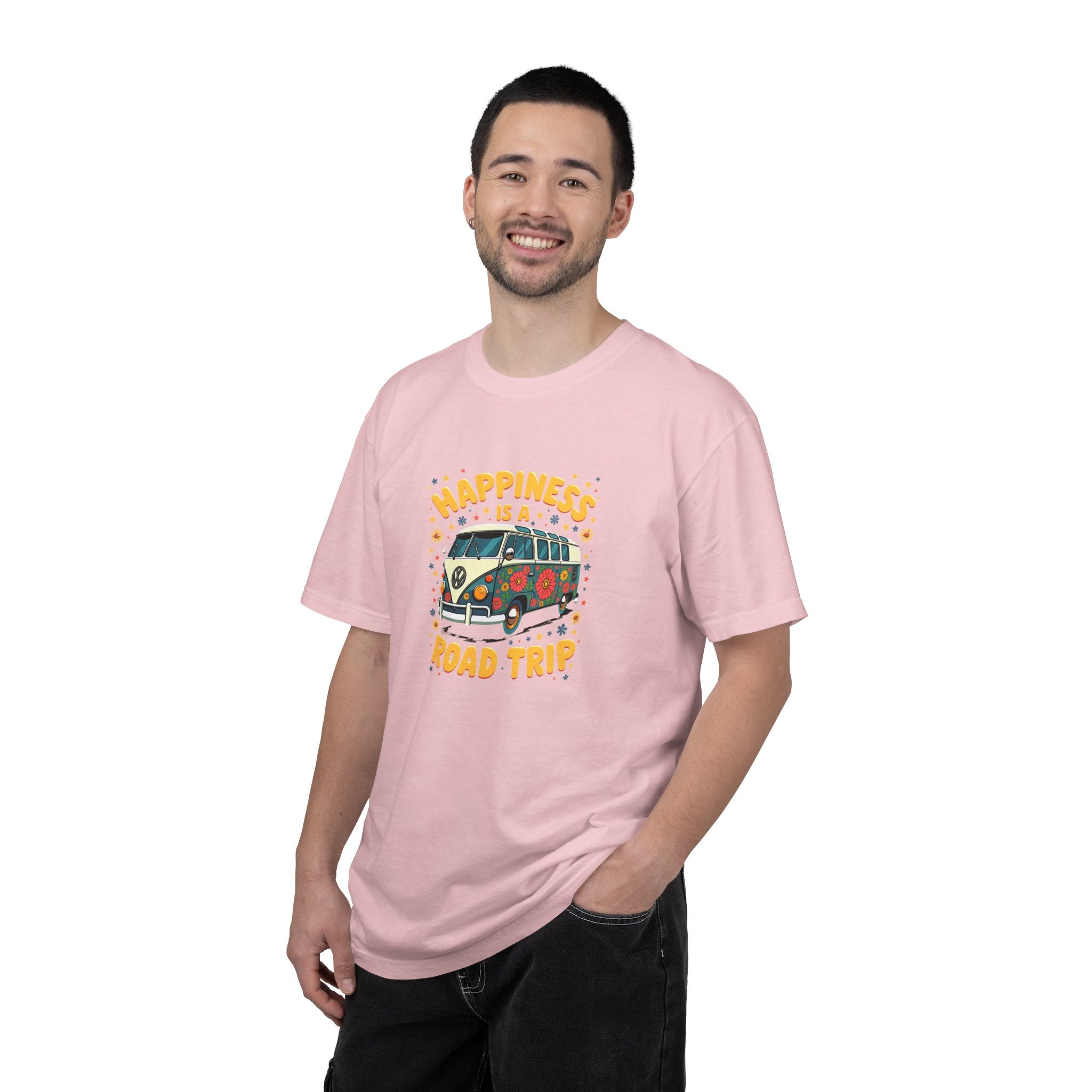 Road Trip T-Shirt — "Happiness Is A Road Trip" Vintage Camper Tee