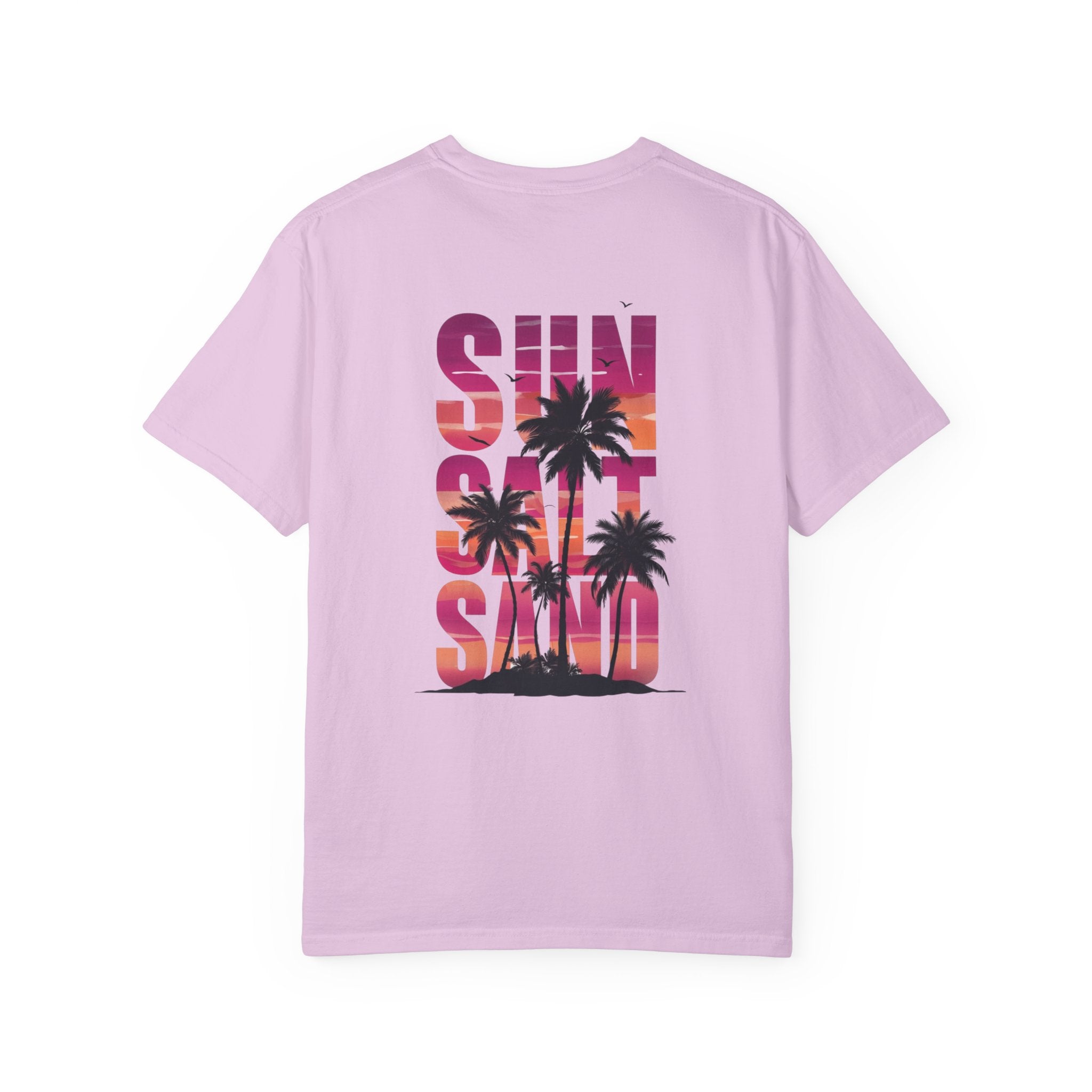 Sunset Sand T-Shirt — Palm Tree Beach Graphic Tee