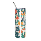 20oz Tumbler — "Hot Mom Summer" Tropical Stainless Steel Travel Cup