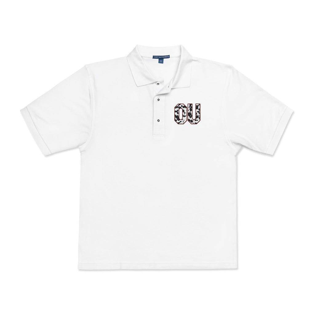 Embroidered 'OU'  Polo Shirt