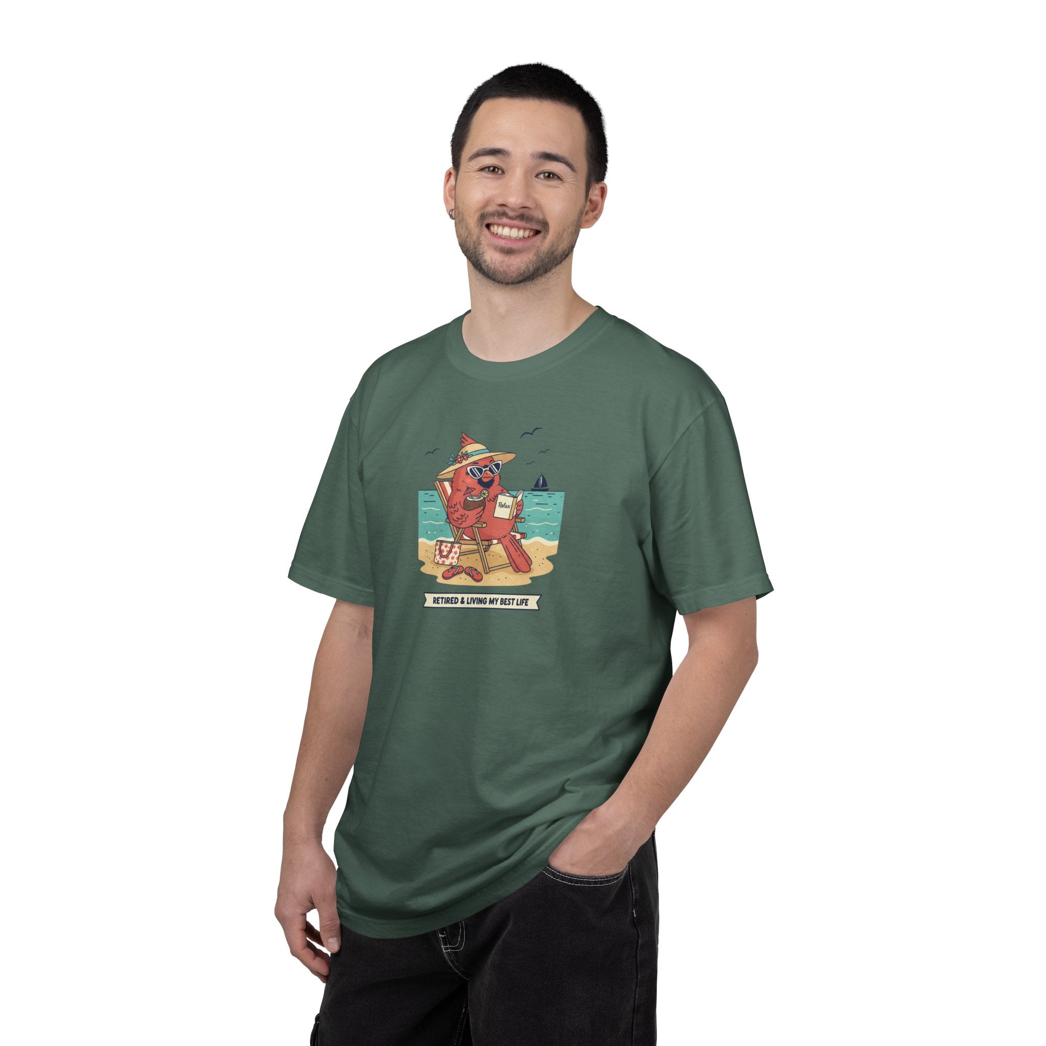 Beach Cardinal Relaxing T-Shirt — Retro Summer Tee