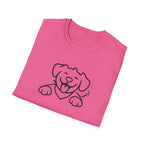 Dog Outline T-Shirt - Cute Happy Puppy Graphic Tee