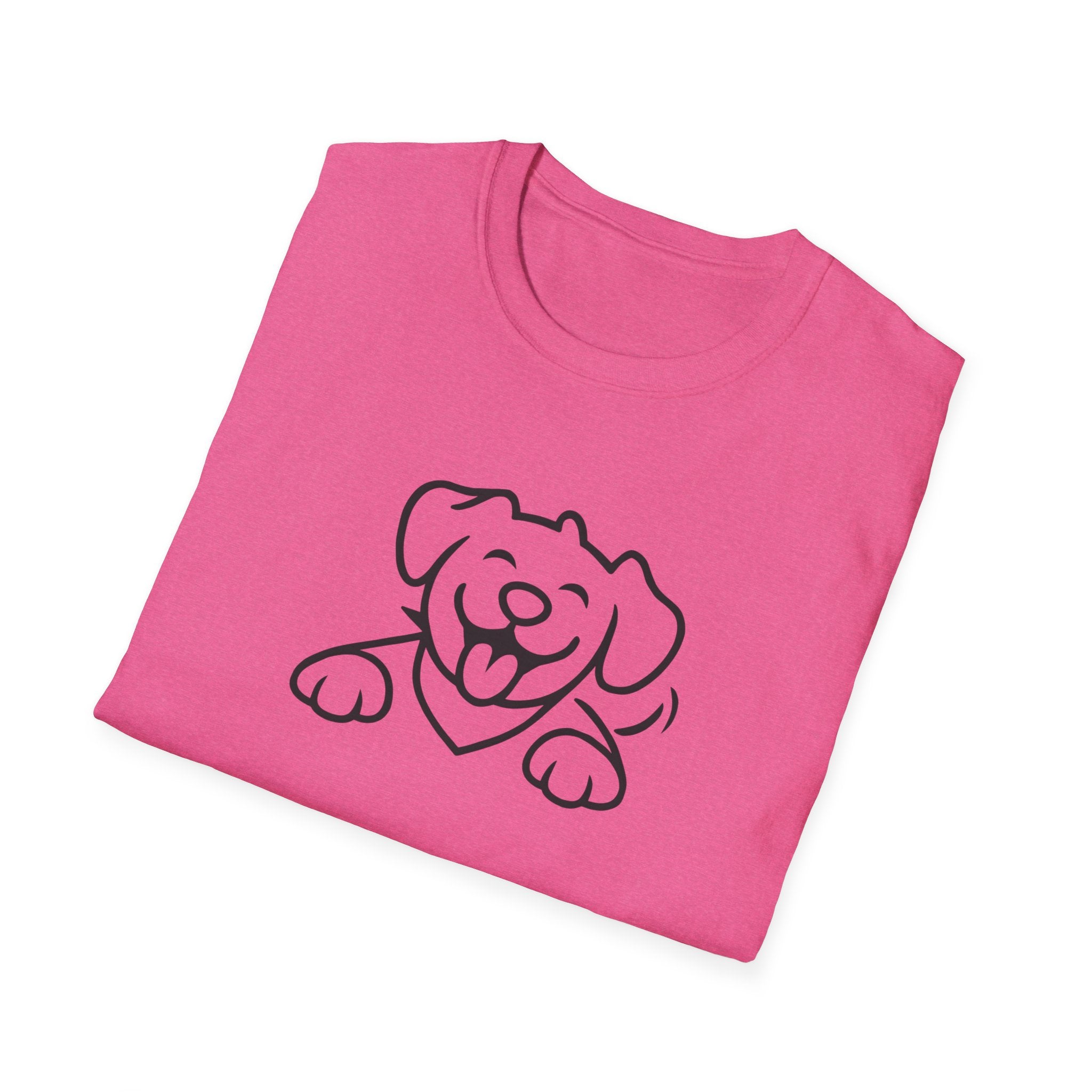 Dog Outline T-Shirt - Cute Happy Puppy Graphic Tee