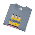 Personalized Teacher T-Shirt – 'Mrs Dunlap' Pencil Design