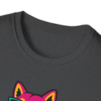Pawsome Sunglasses Dog T-Shirt – Retro Neon Shiba Graphic Tee